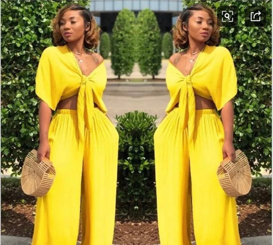 Women’s sex solid color polyester set