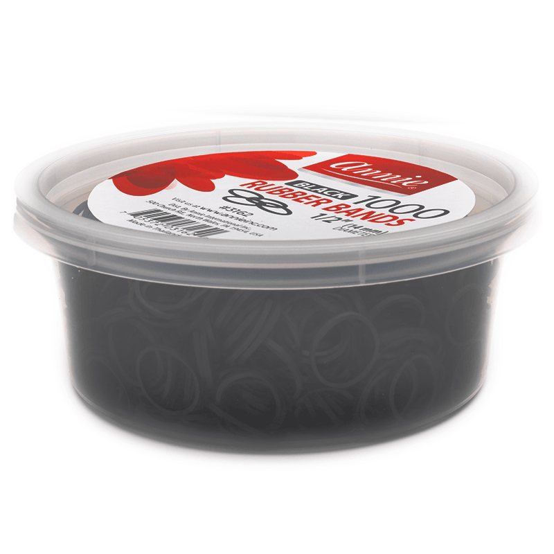 Annie Black Rubber Bands – 1,000 Count