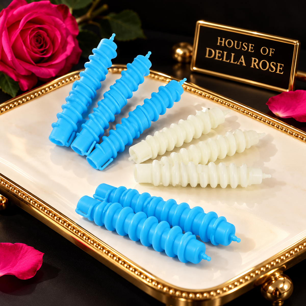 spiral rollers on branded display
