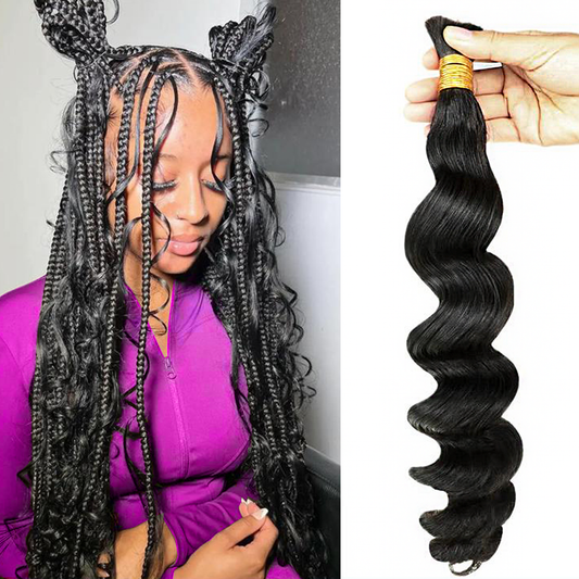 Della Rose Luxe | Loose Wave Braiding Hair · Natural Black