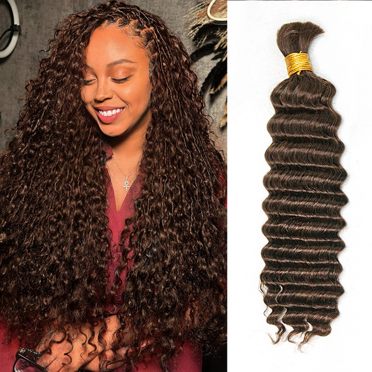 Della Rose Luxe | Deep Wave Bulk Braiding Hair · Color 4