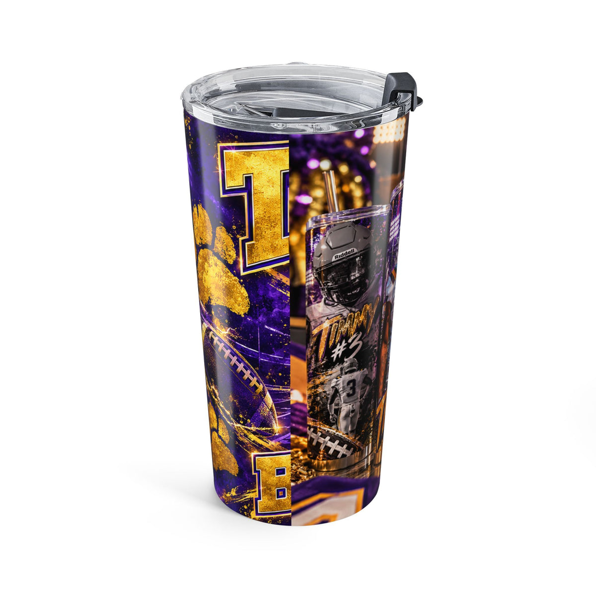 Timmy #3 Bulldogs Tumbler | Purple & Gold | 20 oz