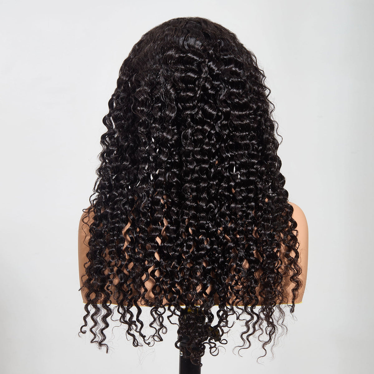 StariaHair 5"x5" Water Wave Transparent Glueless Lace Closure Wig #1B