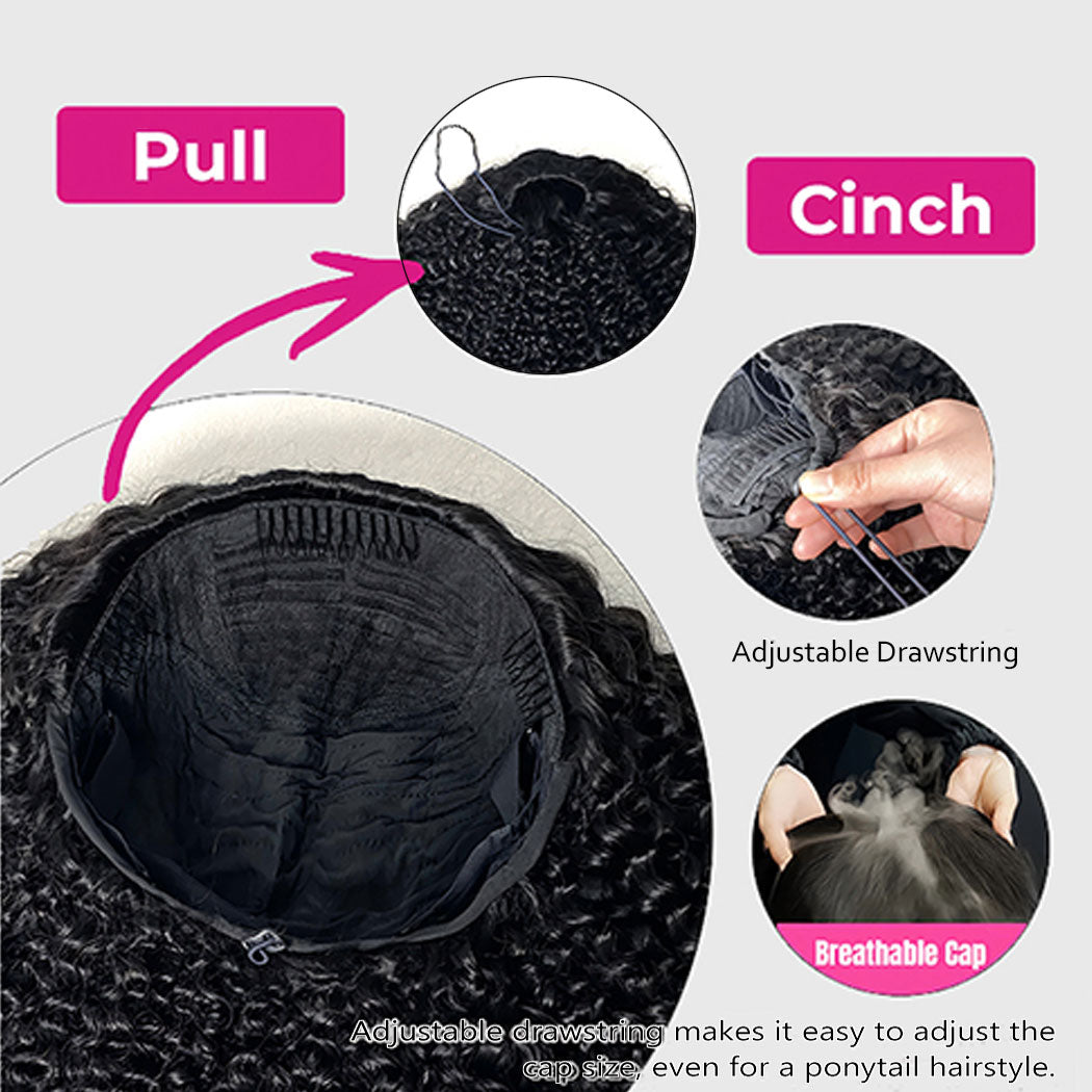 Della Rose Luxe | Kinky Curly Human Hair Half Wig · 18 Inches