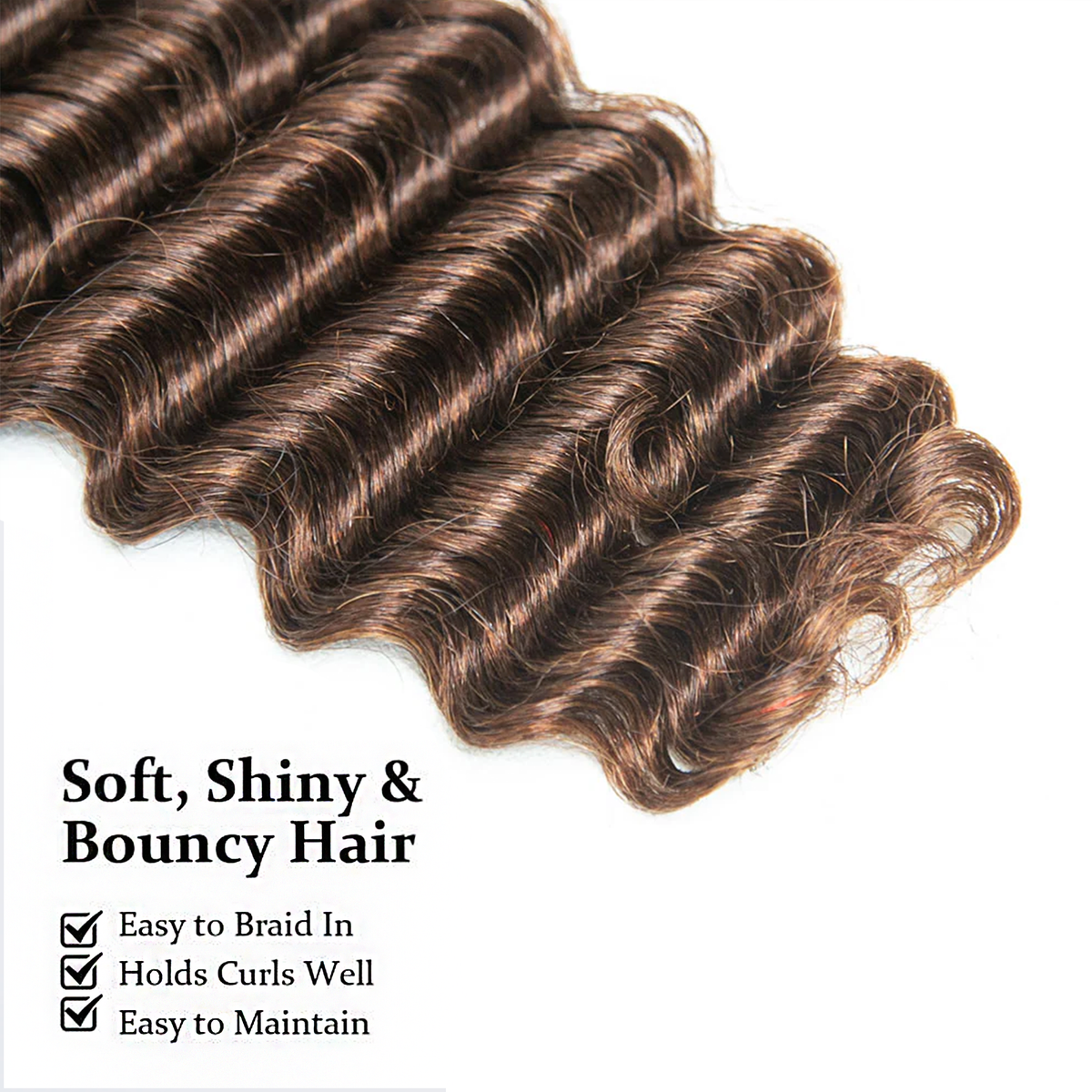 Della Rose Luxe | Deep Wave Bulk Braiding Hair · Color 4