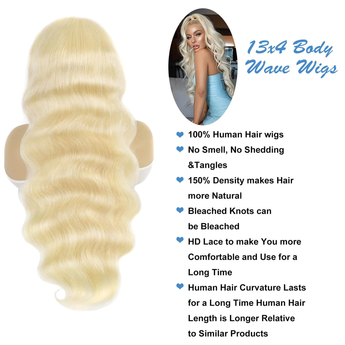 Della Rose Luxe | Blonde Body Wave 13×4 Lace Wig · 150% Density