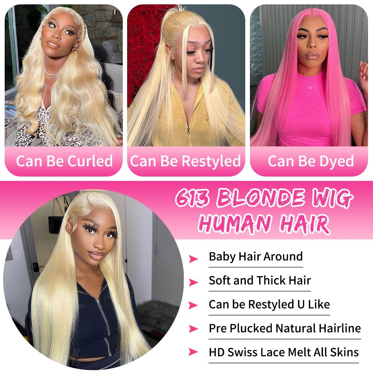 613 blonde hair product detail