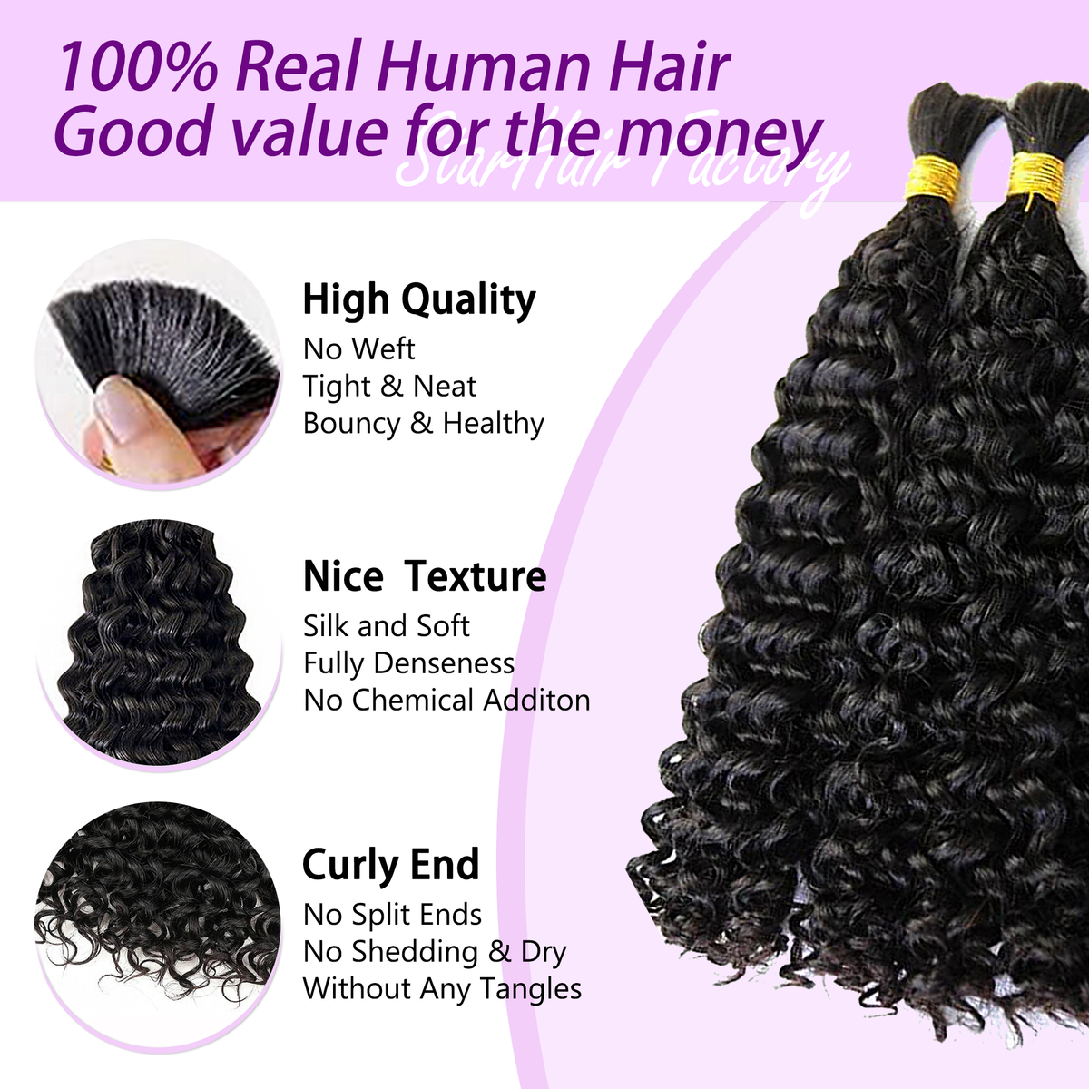 Della Rose Luxe | Water Wave Braiding Hair · Natural Black