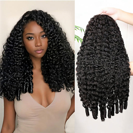 Della Rose Luxe | Burmese Curly Half Wig · 180% Density