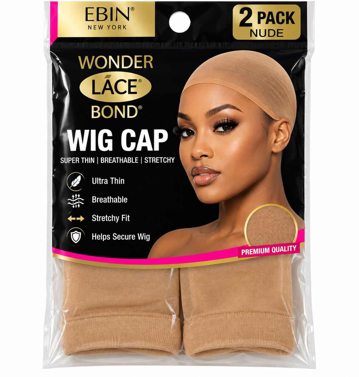 Nude/Brown Wig Caps – 2 Pack