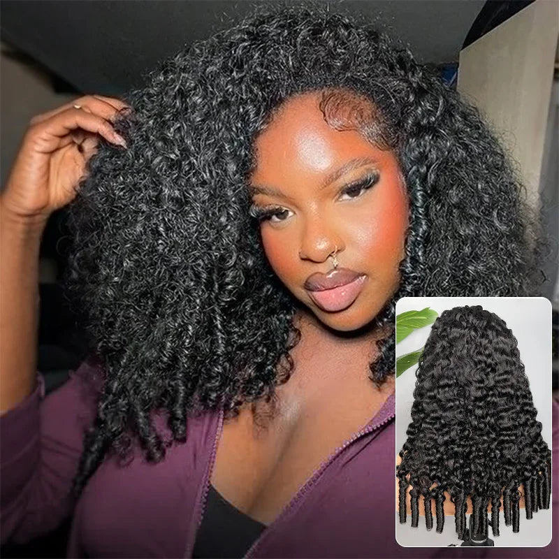3-in-1 Human Hair Half Wig | Burmese & Kinky Curly
