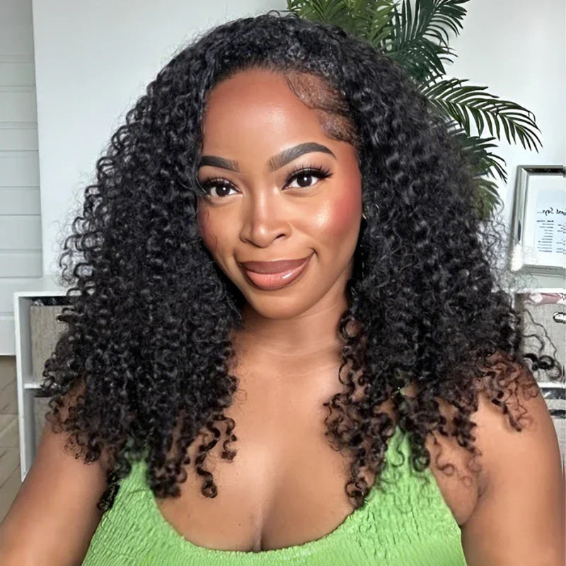 3-in-1 Human Hair Half Wig | Burmese & Kinky Curly