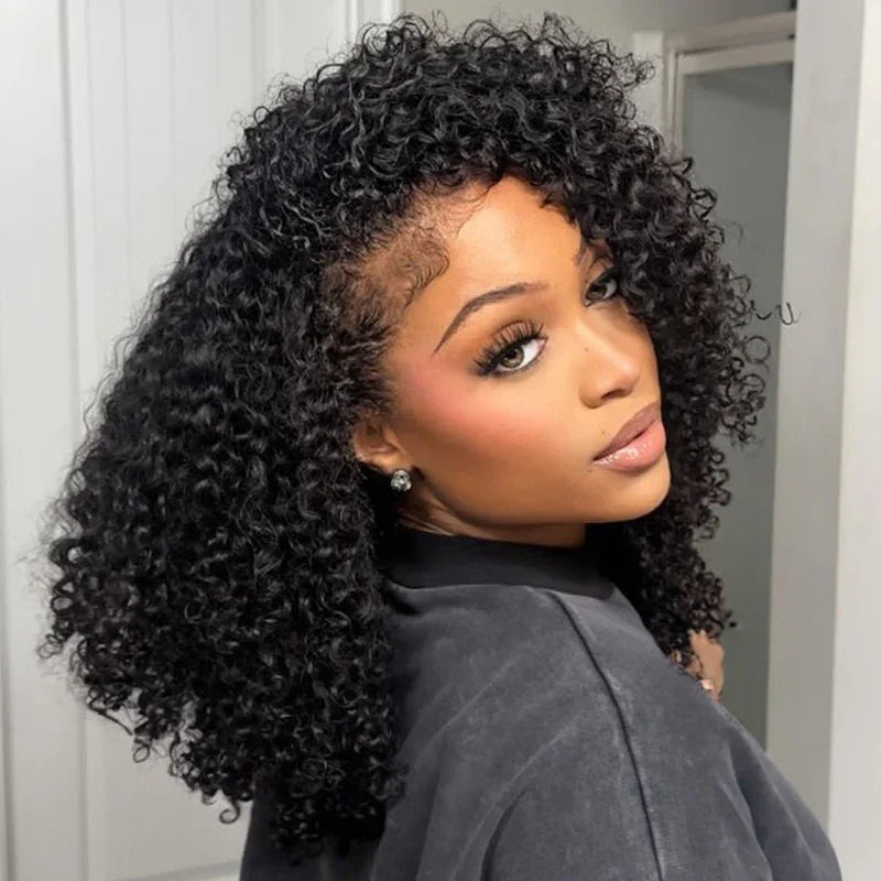 3-in-1 Human Hair Half Wig | Burmese & Kinky Curly