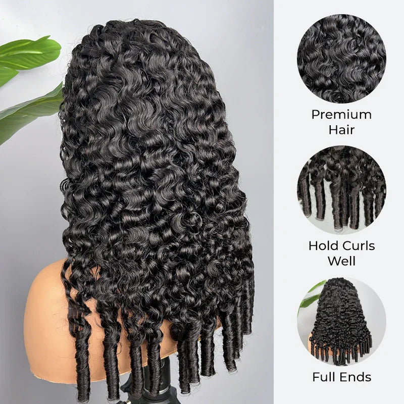 3-in-1 Human Hair Half Wig | Burmese & Kinky Curly