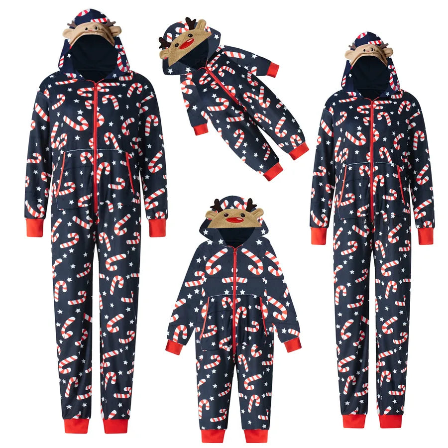 Matching holiday outfit garment details