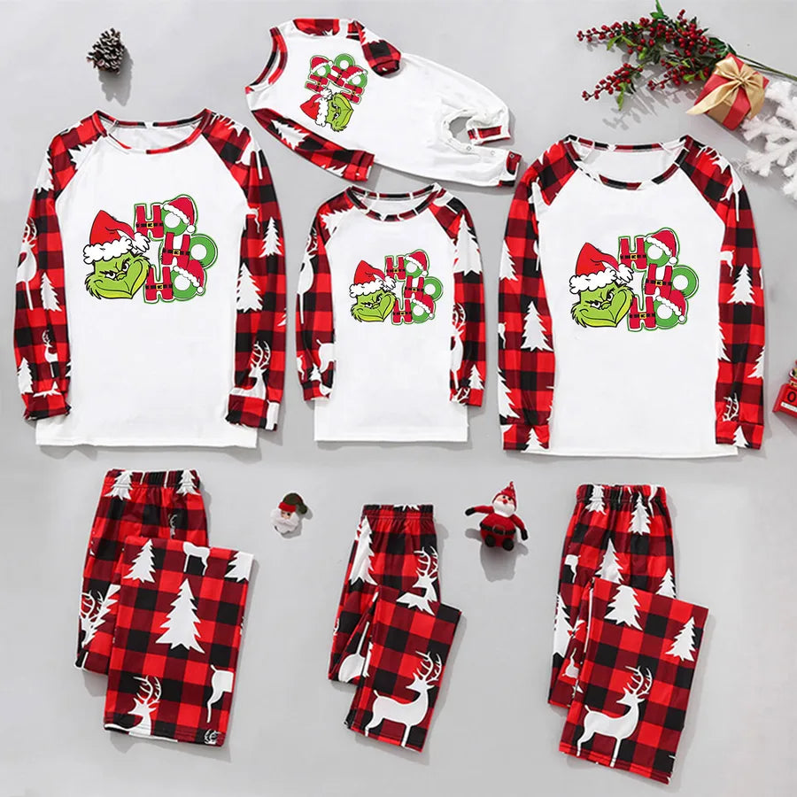 Matching holiday outfit garment details